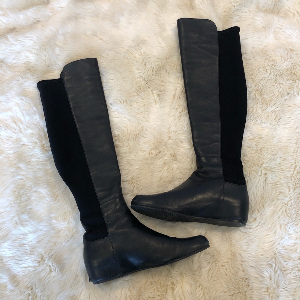 Stuart Weitzman Mainline Hidden Wedge Boots